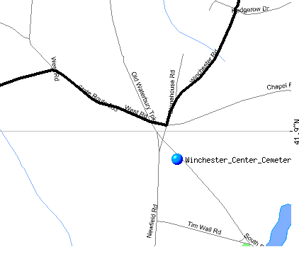 Winchester Cemetery Location Map