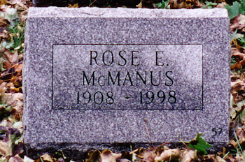Rose Fitzgerald McManus gravemarker