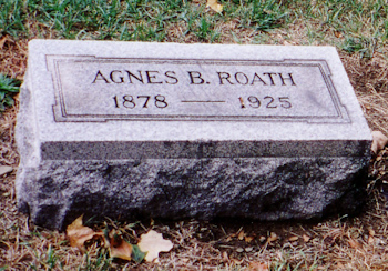 Agnes Roath gravemarker