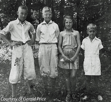 Children of Roy and Margaret Conville Price - Donald, Victor, Barbara & Gerald