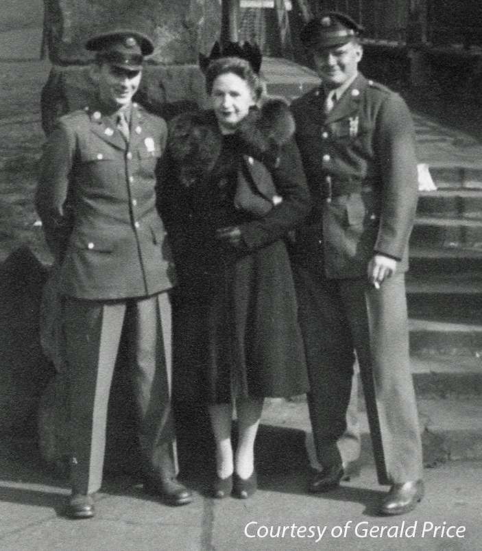 Victor & Donald Price with mother Margaret Conville Price (WWII)