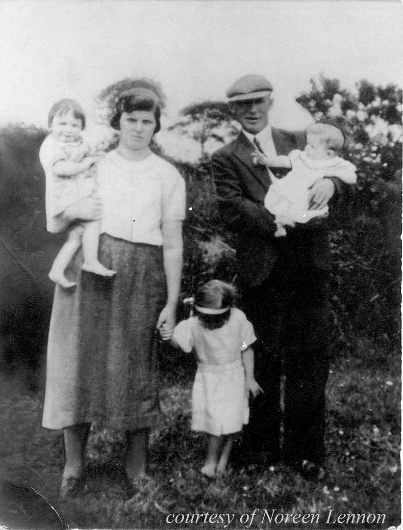 Nora & Jimmy Fitzgerald with children (Tieraclea, Tarbert, County Kerry Ireland)