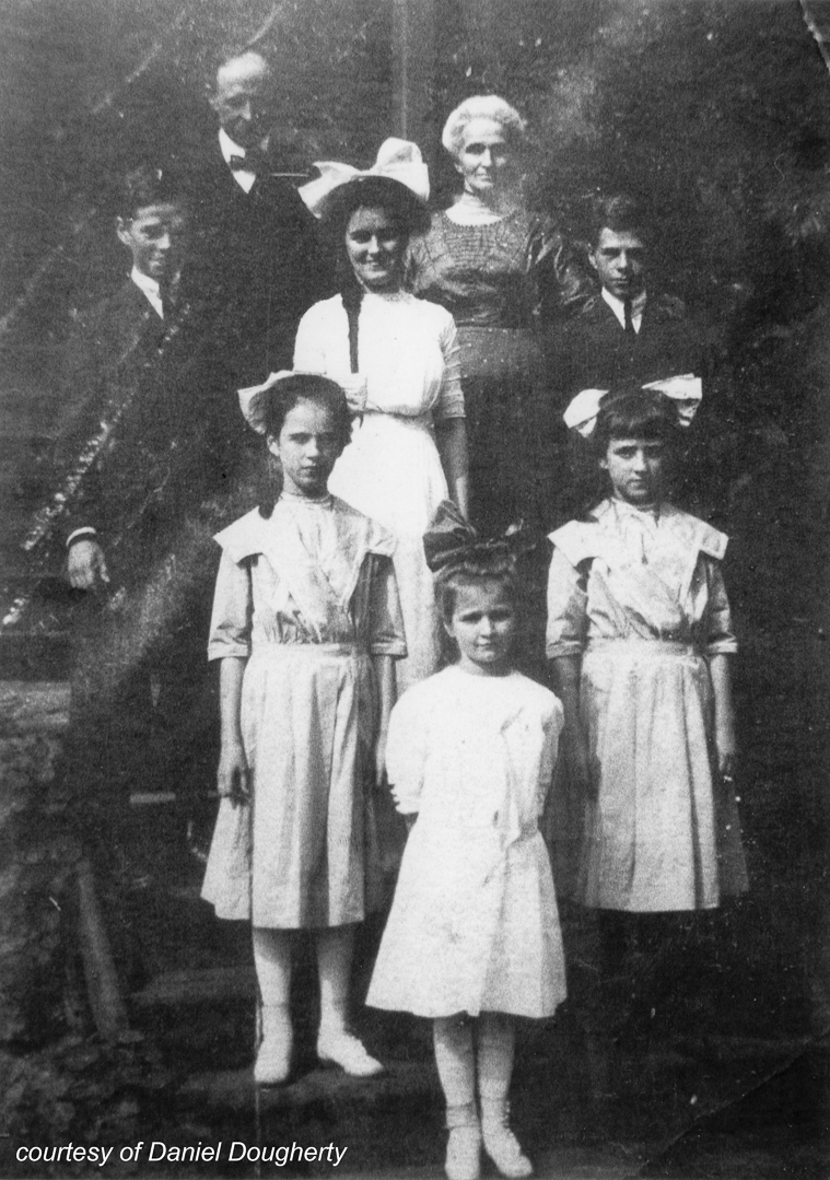 Thomas M. Fitzgerald Family (back: Tom & Nora; center: Joe, Catherine & John; front: Helen, Agnes & Ann) (Beaver PA, 1909)