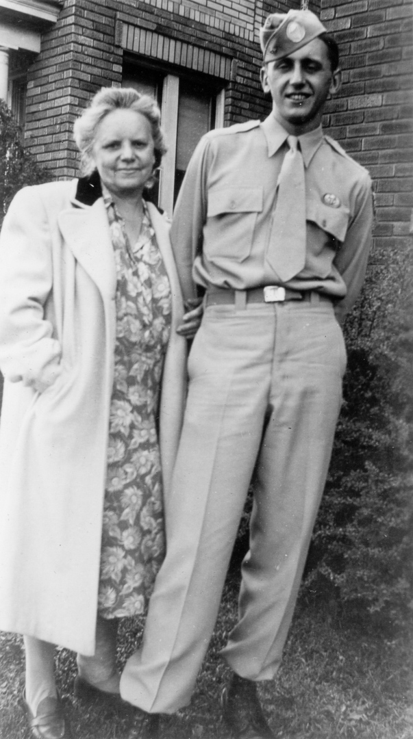 Grace Smith McManus with son Joseph "William" (Bill) McManus [circa 1944]