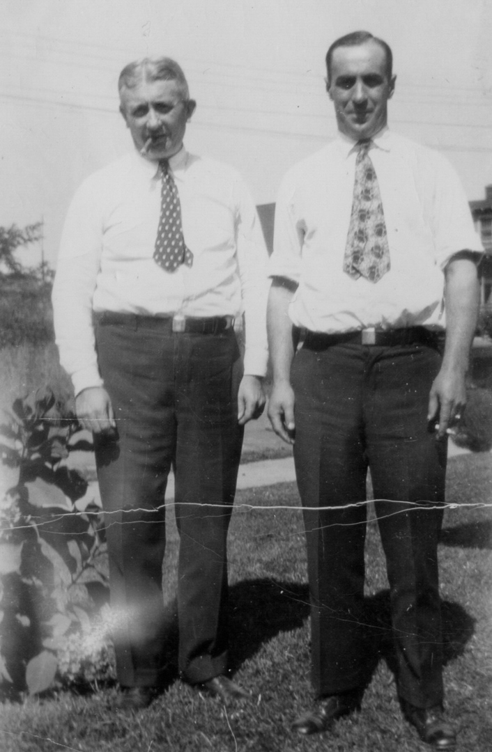 Eugene J. McManus (left) & unknown friend