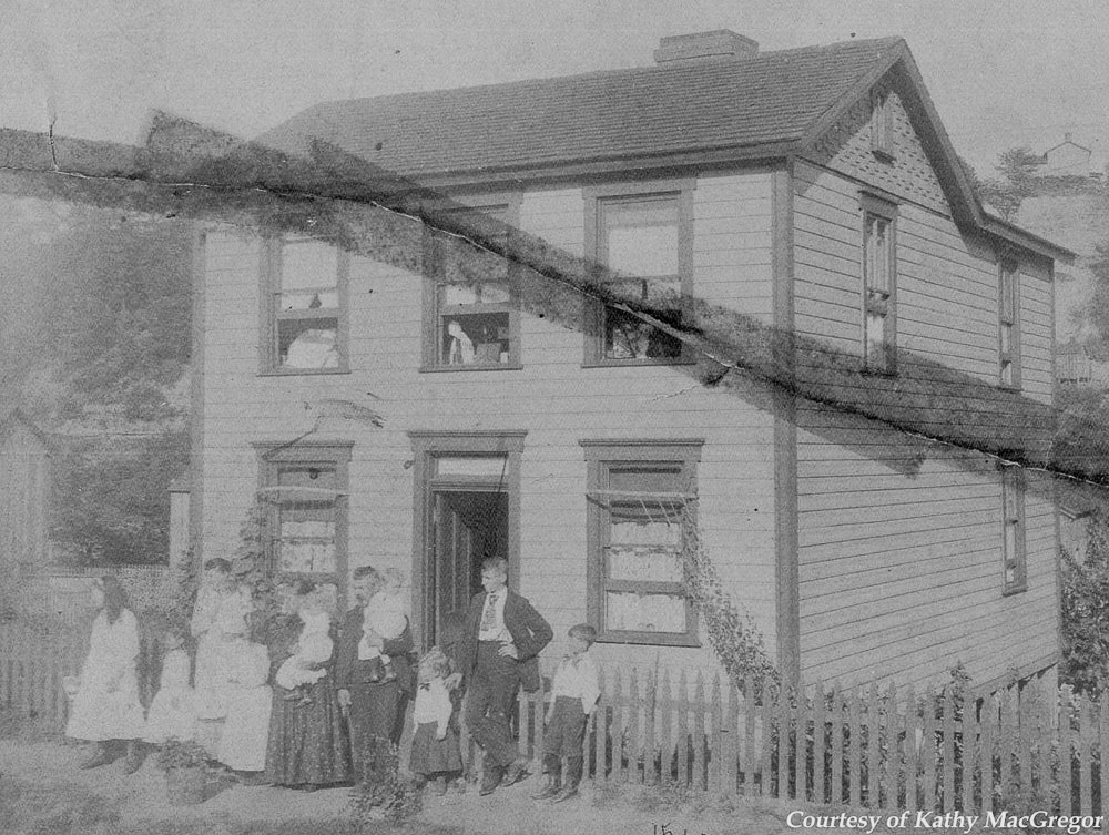 Mountain Family in front of Heidelberg Pennsylvania home (1892)